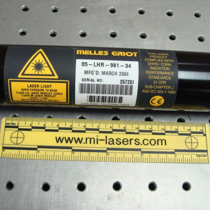 20mW 633nm Multimode HeNe Laser Head 05-LHR-981-34 - Image 3